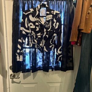 Black and White Patterned Jacket